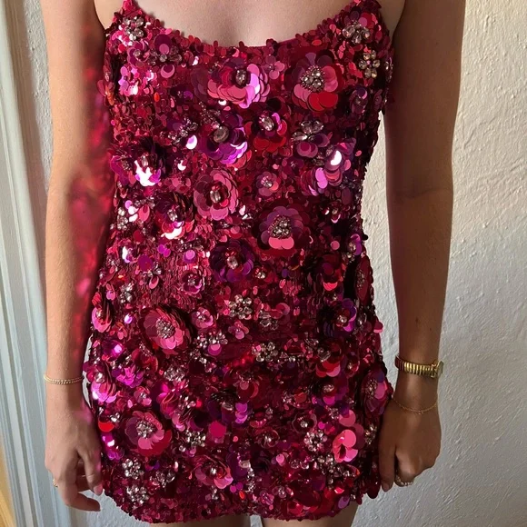 LoveShackFancy Rutherford Dress in Rouge Poppy NWT - Picture 8 of 9